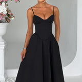 MAILEEN | Elegantes Midi Kleid im Corset Stil