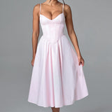 MAILEEN | Elegantes Midi Kleid im Corset Stil