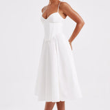 MAILEEN | Elegantes Midi Kleid im Corset Stil